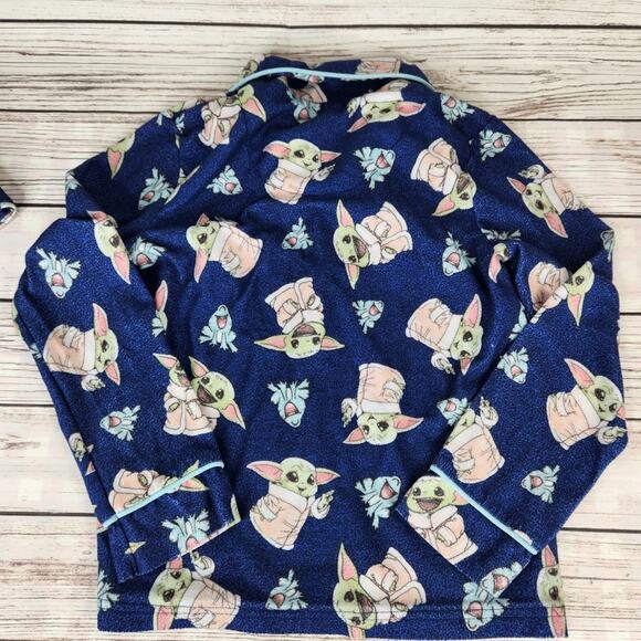 Star Wars Baby Yoda Flannel Pajama Set (Top/Bottom) Size S 6/7 Anime - Picture 3 of 8